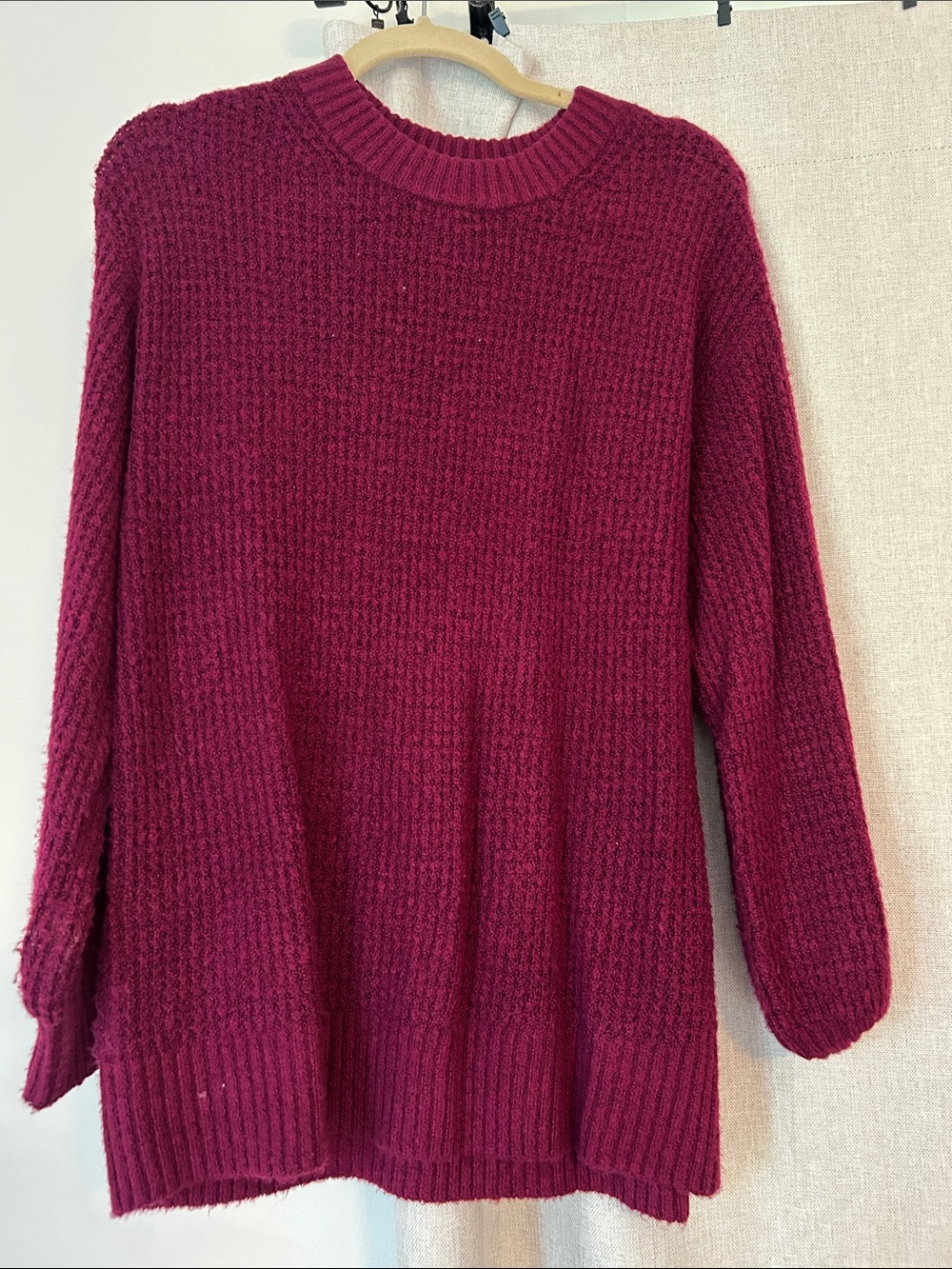 American Eagle Outfitters Women's Crewneck Sweater - Deep Berry